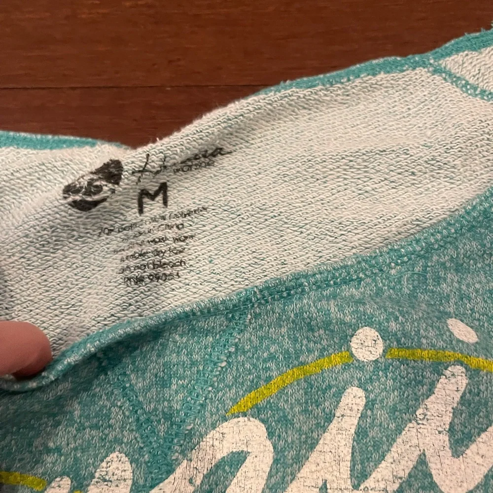 guc honolua wide neck teal Hawaii Graphic Sweatshirt rainbow medium - Picture 5 of 9